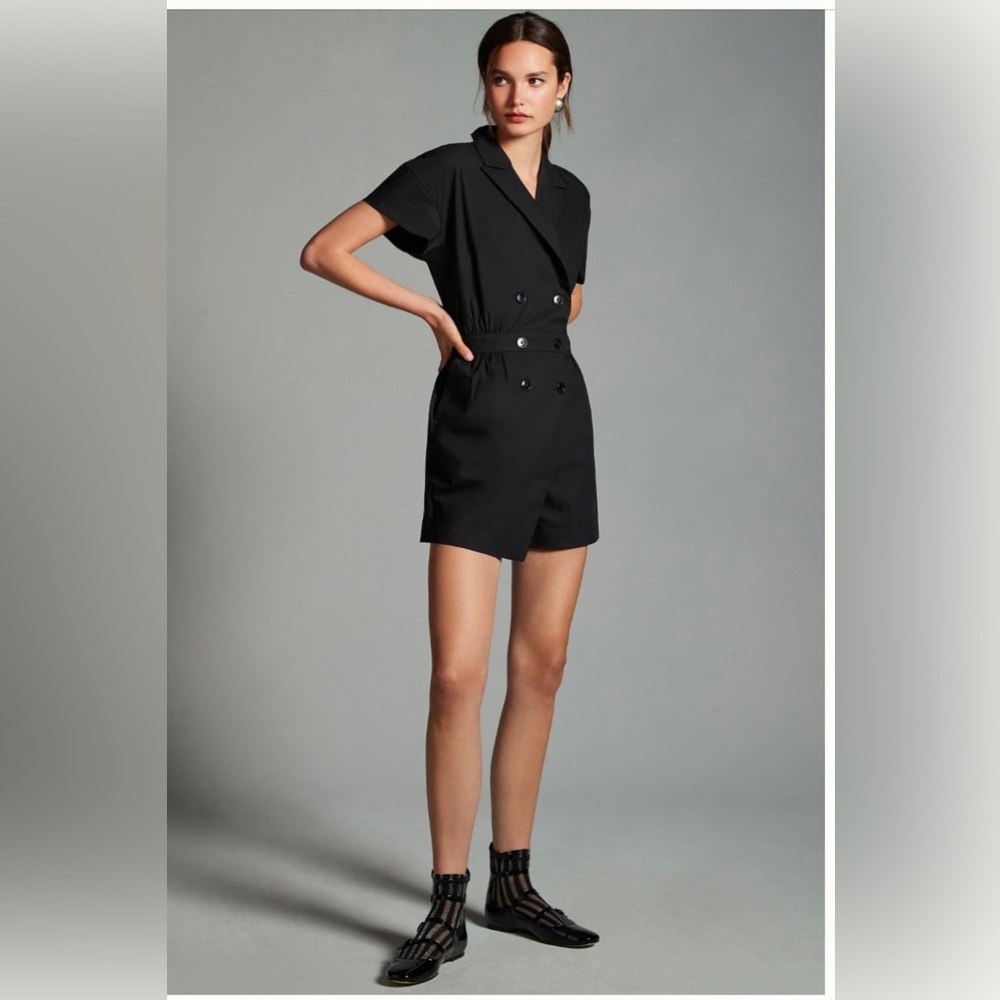 Maeve shot sleeve blazer romper - Picture 2 of 15